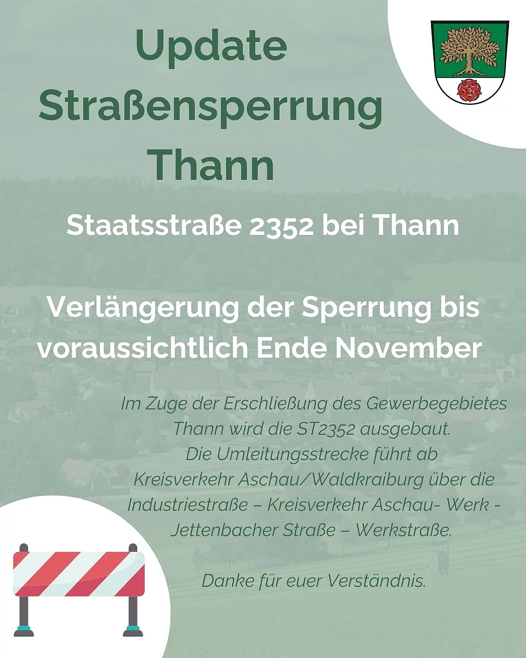 Info Straßensperrung