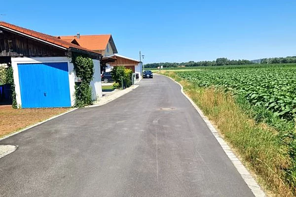 Fertiggestellte Baustelle der Kanalisation Reit 