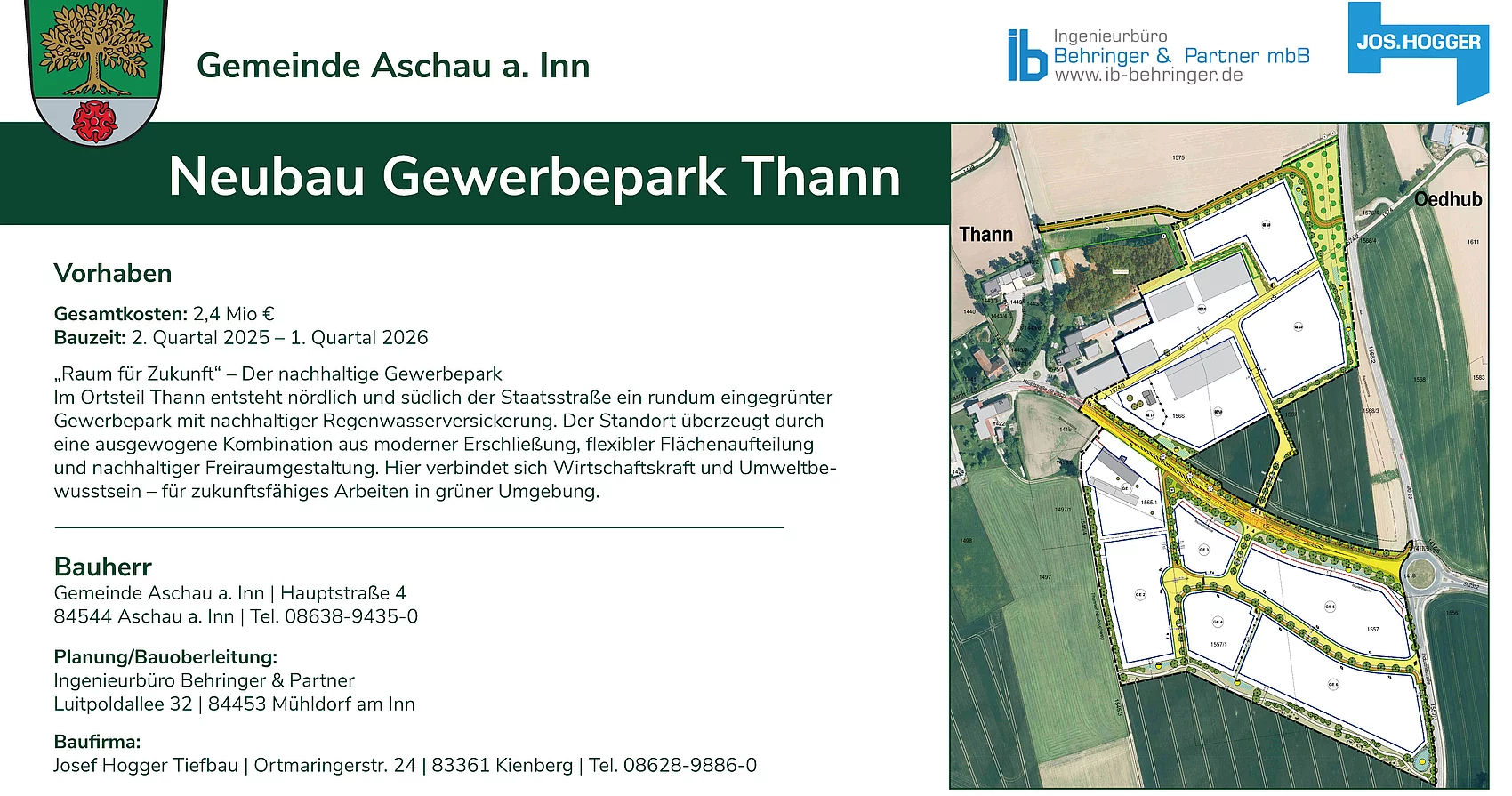 Infos Neubau Gewerbepark