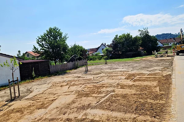 Fertiggestellte Baustelle der Kanalisation Reit 