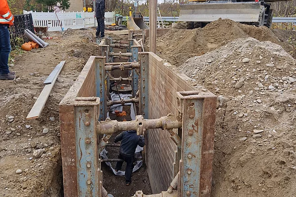 Kanalisation Baustelle Reit 21.11.2024