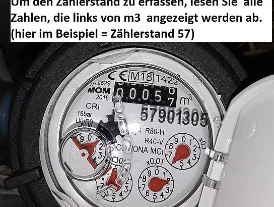 Anleitung Wasserzähler ablesen Anleitung Wasserzähler ablesen